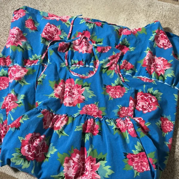 Matilda Jane Cottagecore Floral Peony Tiered Maxi Dress Keyhole Back‎ M - Image 6