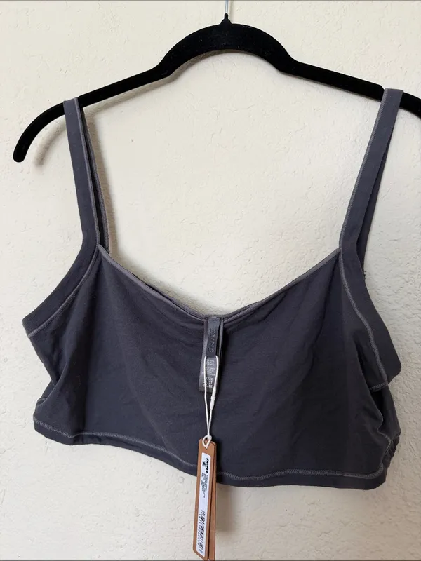 Skims Washed Jersey Square Neck Bralette Ash Multi Size 2X 3X modal - Image 3