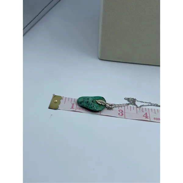Copper Chalcedony pendant on stainless steel chain necklace - Image 6