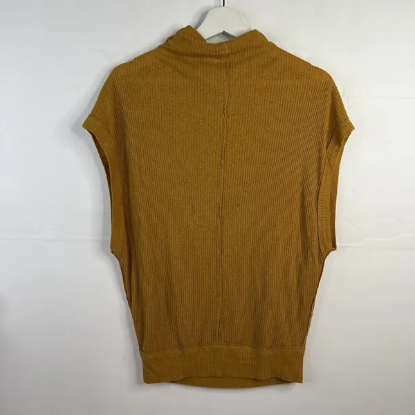 We The Free People Size S Top Madeline Anthro Relaxed Golden Haze Yellow Women's - Image 12