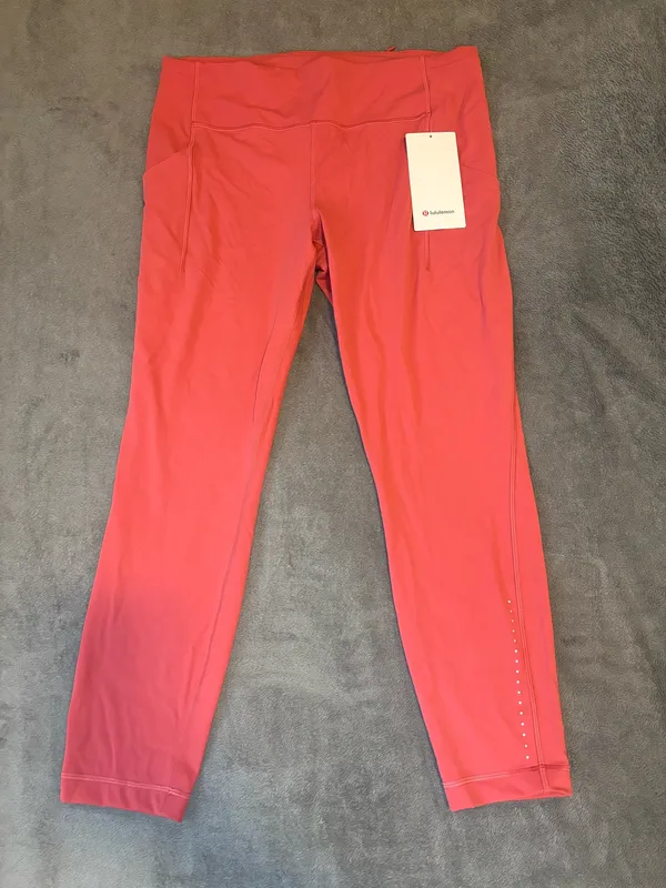 Lululemon Swift Speed High-Rise Tight 25" *Updated Desert Red Size 14 - Image 3