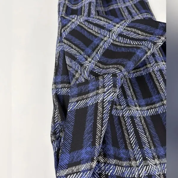 Tyler Boe women’s bell long sleeve silk sheath dress blue black pattern size s - Image 4
