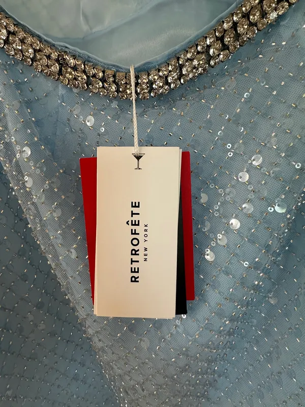 Retrofête blue sequin mini dress with silver beaded trim. (Brand new WITH TAGS! ) SOLD OUT ON WEBSITE!! - Image 3