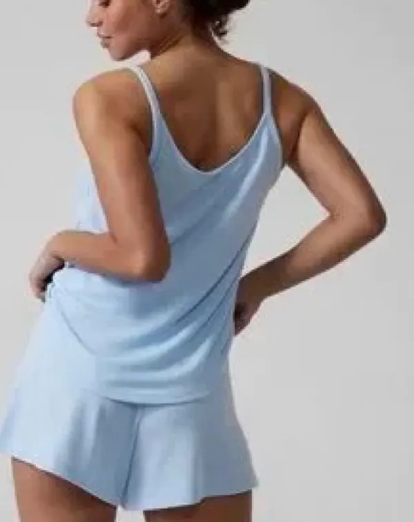 ATHLETA Baby Blue Wind Down Sleep Shorts Size XL NWOT - Image 3