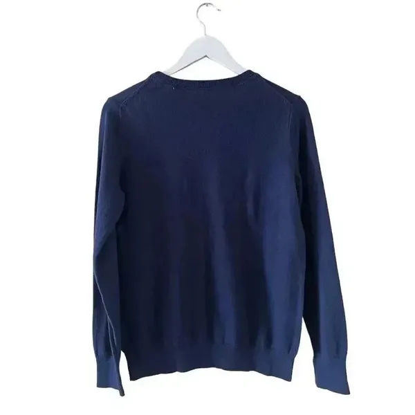 Gap Navy Blue With Pink Lettering Graphic Sweater Long Sleeves Cotton Casual Wom - Image 8