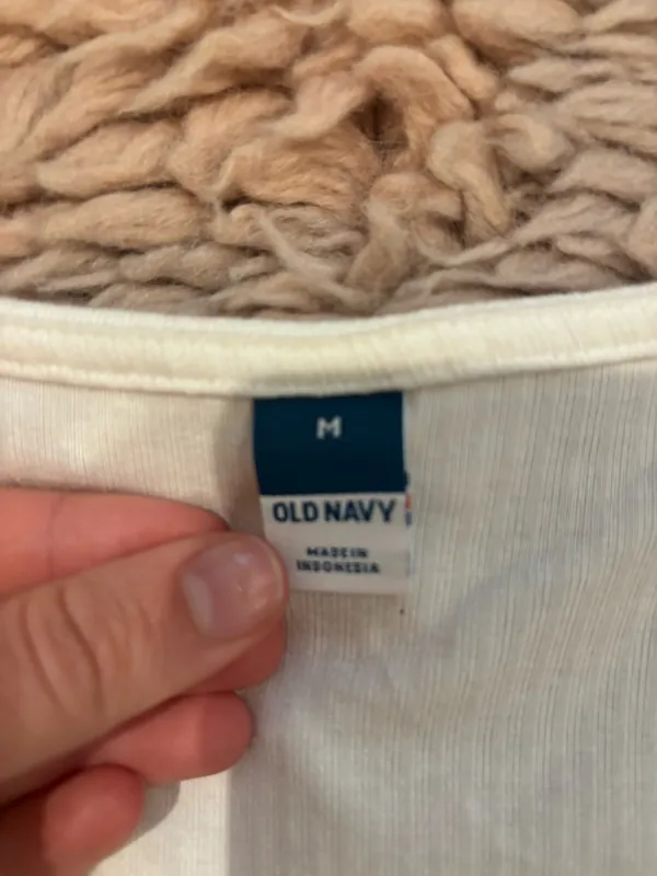 White Old Navy Bodysuit Square Neck - Image 3