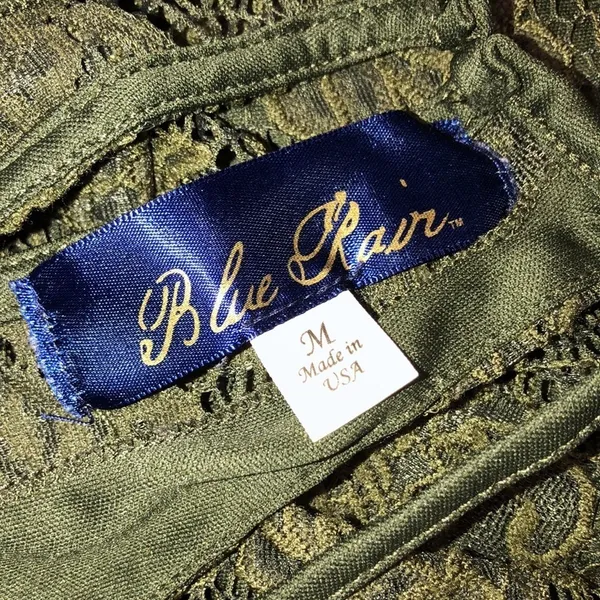 Blue Rain size medium olive green flirty romper - Image 6