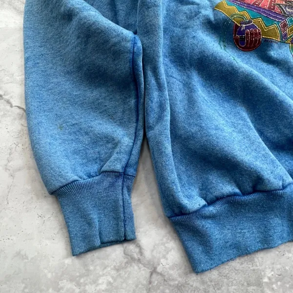 Source Unknown 90s Gilden Sweatshirt Unisex‎ Size Medium Native Tribal Southwestern Crewneck - Image 6