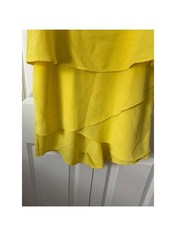 DOKOTOO Yellow Tiered Romper S - Image 4