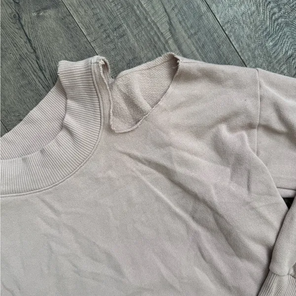 Aerie Baby Pink Distressed Crewneck- Medium - Image 2