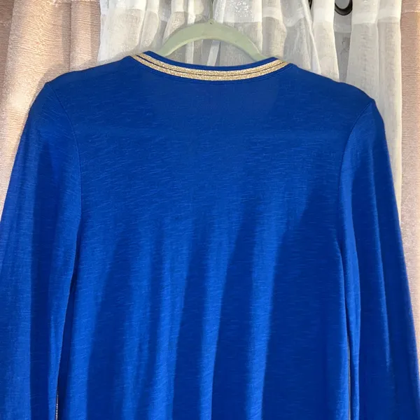 Lilly Pulitzer Size M Vibrant Blue Long Sleeve Tunic - Image 8