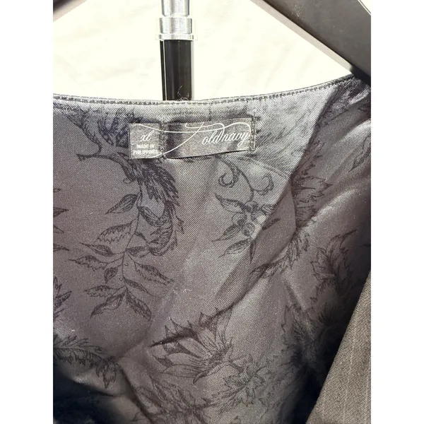 Old Navy Vintage 2000's Women's Black Pinstripe Goth Office Low Cut Vest/Waistcoat XL - Image 3