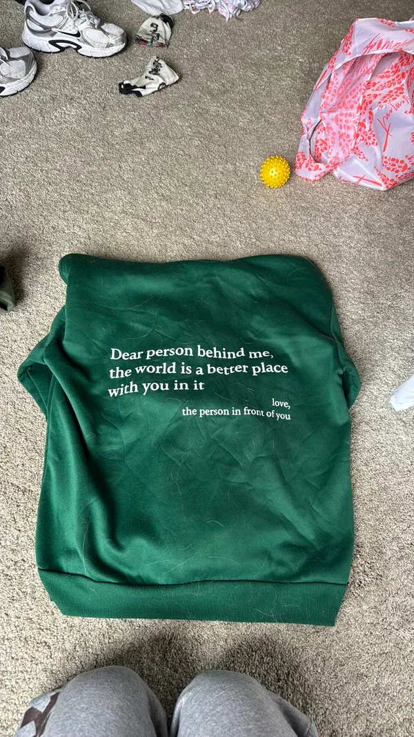 affirmation hoodie Green - Image 2