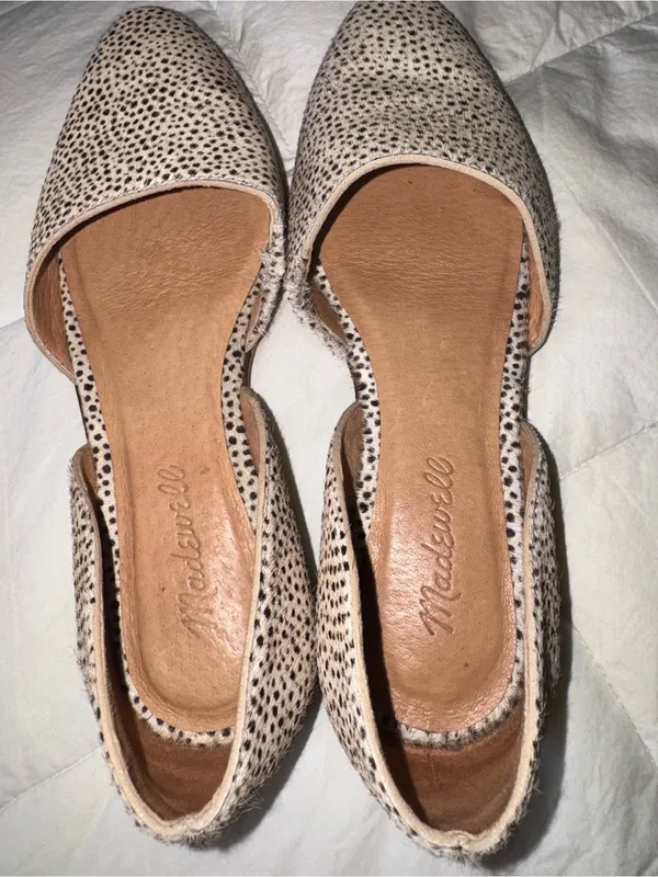 Madewell Black Vamp Spotted Cream Loafers - Image 11