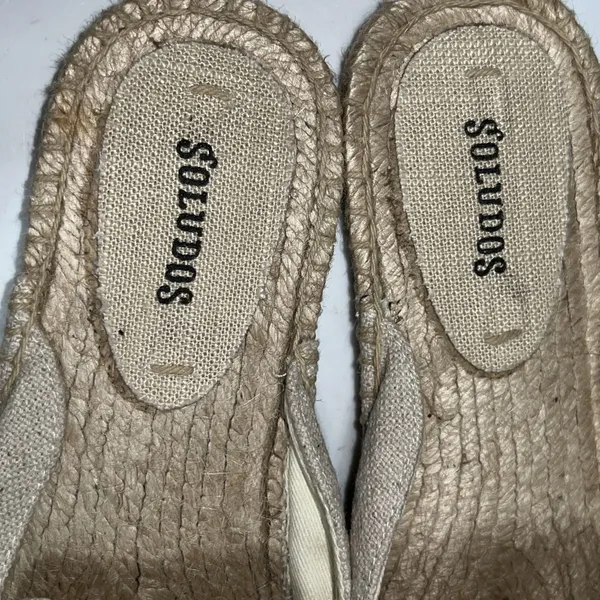 Soludos Ibiza Embroidered Mule Womens Size 8.5 Espadrille Flats‎ Floral Tan Boho - Image 7
