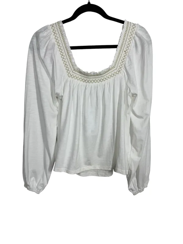 NWT Boden Square Neck Top Size US 4 White - Image 4