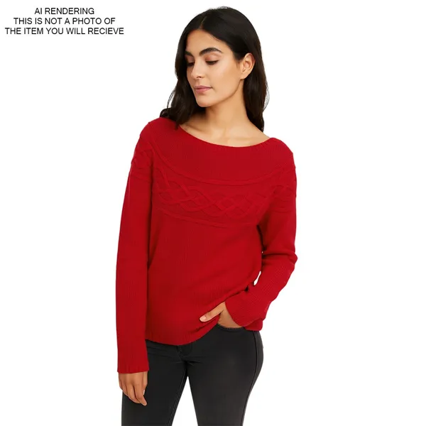 Talbots Sweater Holiday Christmas Classic Minimalist Festive Cozy Red Size Small - Image 6