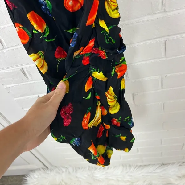 NWT We Wore What Ronnie Ruched Fruit Print Mini Dress Size XL - Image 9