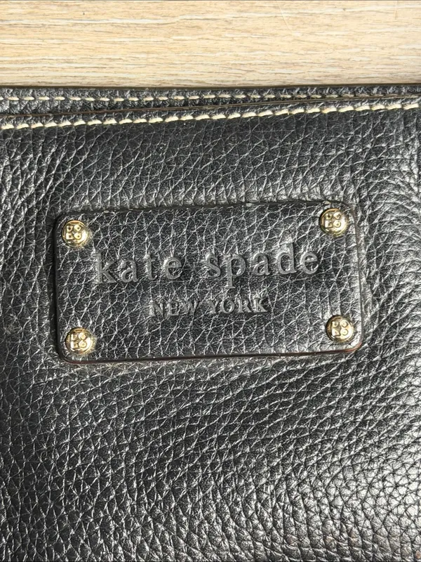 Kate Spade New York Foster Crossing Rue Satchel Black Pebbled Leather Tote Bag - Image 4