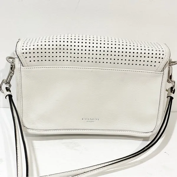 Coach White Legacy Perforated Leather Penelope‎ Shoulder Bag 23404 - Image 6