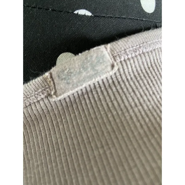 Brandy Melville John Galt Womens Top‎ Taupe Ribbed Button Up Zelly Y2K Cropped - Image 8