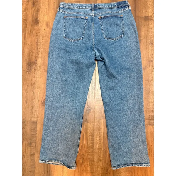 Abercrombie & Fitch Curve Love The Baggy Low Rise Jeans 33 16R Medium Wash - Image 2