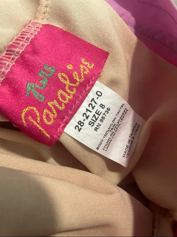Bright Pink Drawstring Swim Shorts with Light Pink Mesh Panels - Image 2