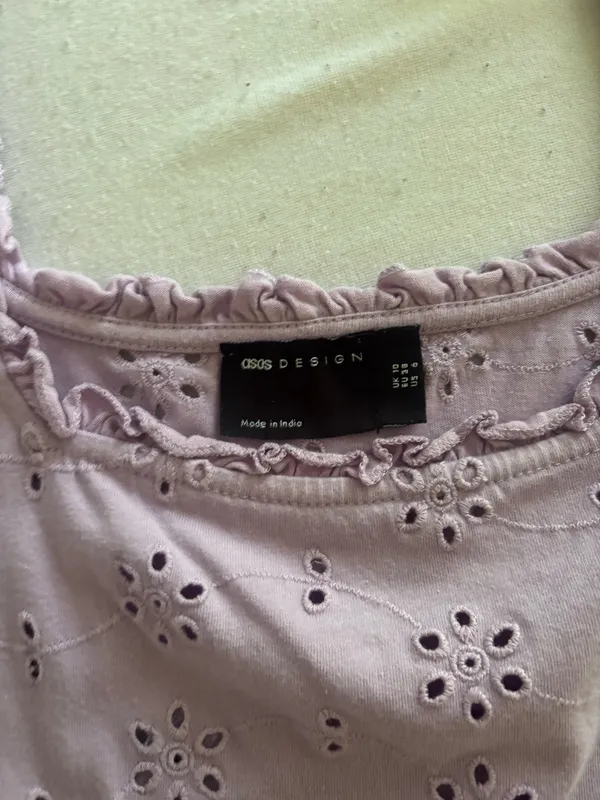 ASOS Purple eyelet dress - Image 3