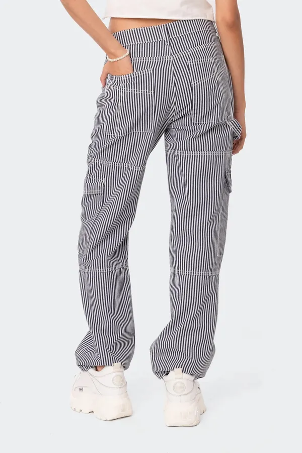 Edikted Striped Pants - Image 3