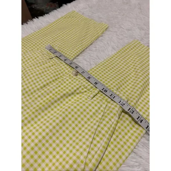 Aritzia Sunday Best Jaden Pant in Neon Green White Gingham Size 00 - Image 3