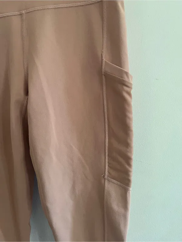 Fabletics Beige PowerHold High Rise Leggings Medium Pilates Neutral - Image 2