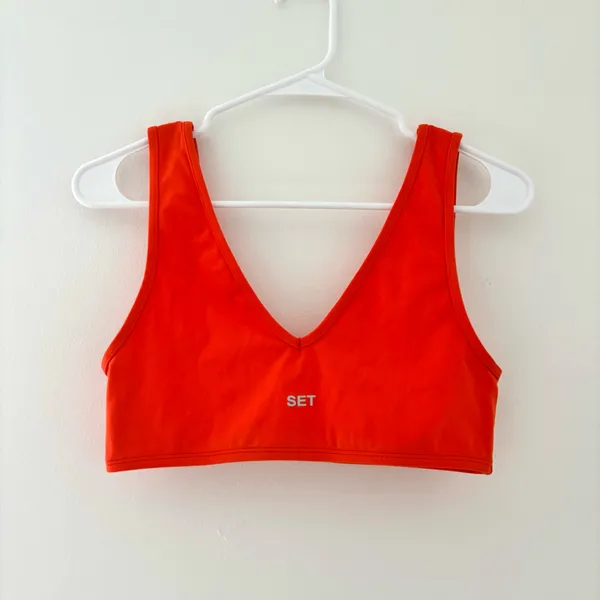 Set Active Orange Sportbody Two Piece Sports Bra and Legging Set - Image 4