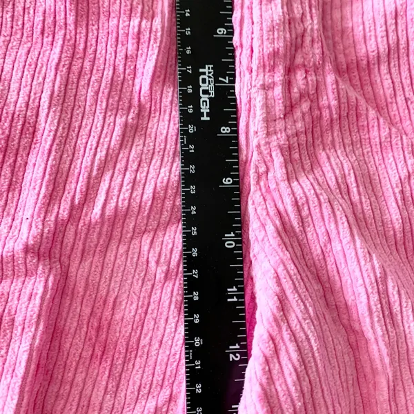 ASOS‎ Pink Corduroy High Waisted Pants Womens Size 30 Y2K Retro Cotton Trousers - Image 3