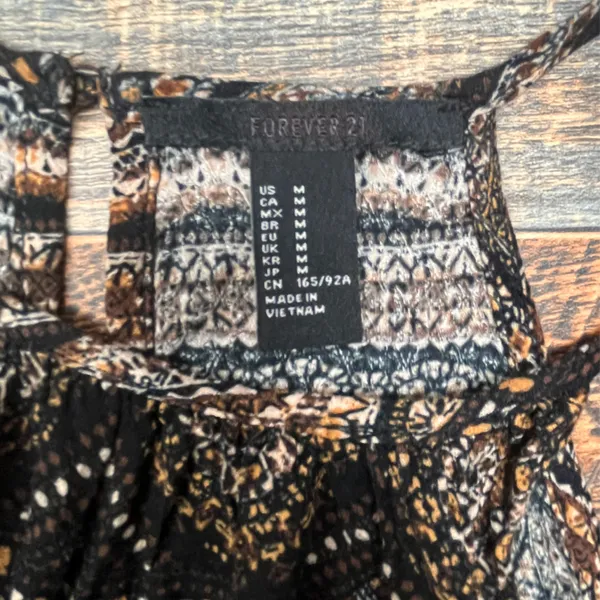 Forever 21 Black & Brown Cropped Tank Top - Image 7