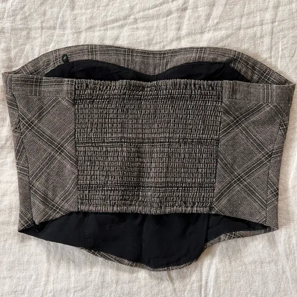 Free People Plaid Tube Top - Image 4