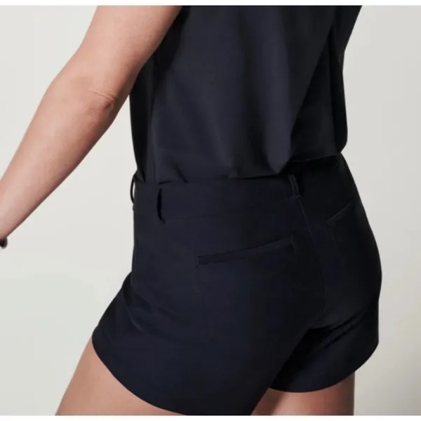 Spanx Sunshine Shorts Women Large Black Stretch Activewear Golf Pull on - Image 2