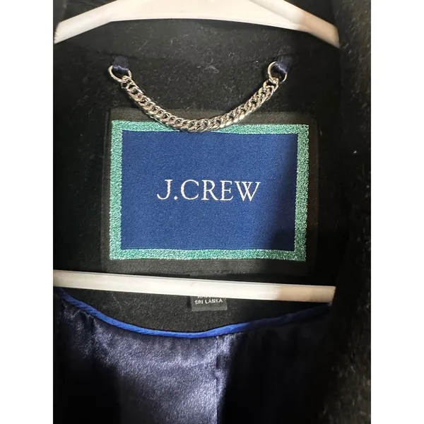 J.Crew Womens Blazer-Coat Black Italian‎ Wool Cashmere Blend Size S Tall - Image 4