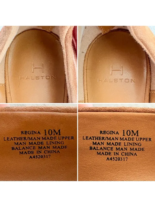 H by Halston Regina Brown Suede 3.25" Block Heel Pump Buckle Ankle Strap Zip 10 - Image 10