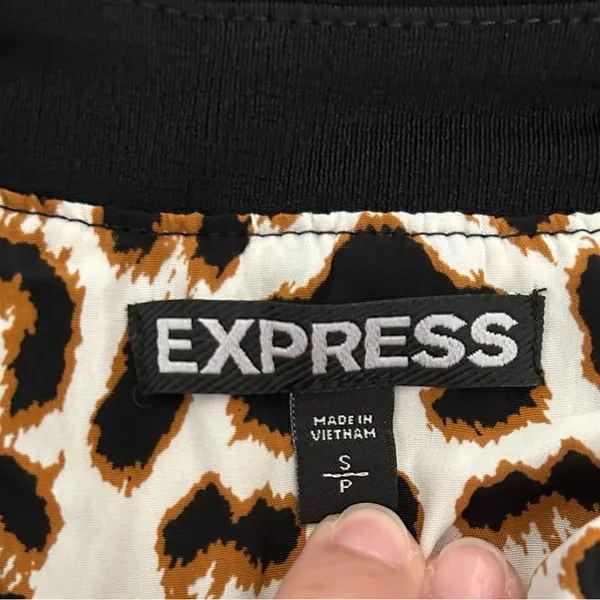 Express Leopard Print Bomber‎ Jacket - Image 2