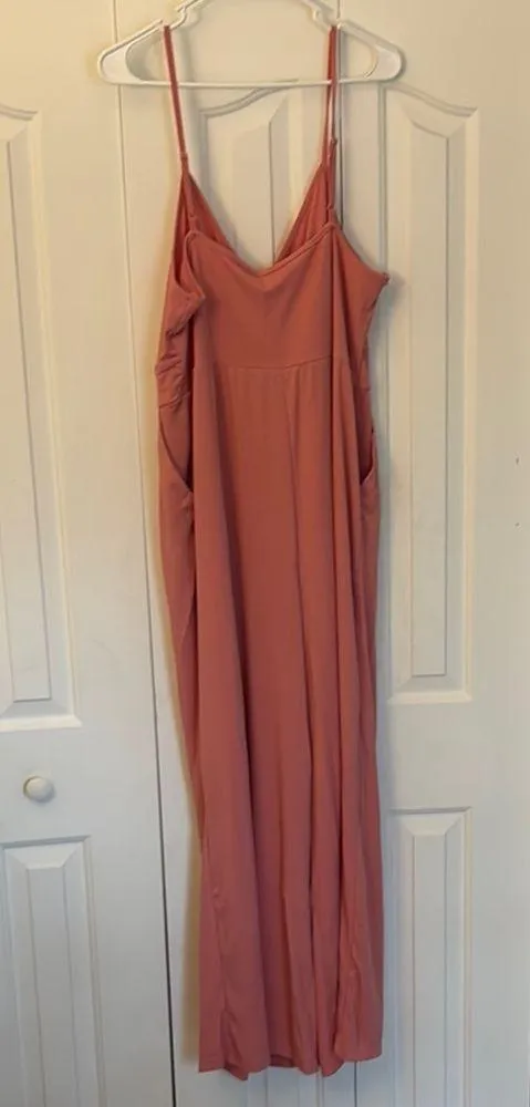 Spaghetti Strap Jumpsuit with Pockets Pink Women Size XXL NWOT - Image 2
