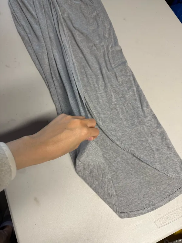 Women’s Rolla Coster Gray Twist-Front V Neck Short Sleeve Maxi Dress medium - Image 2