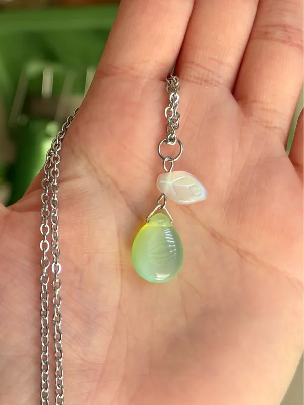 Handmade Czech glass beads boho fairy cute necklace🍐 - Image 2