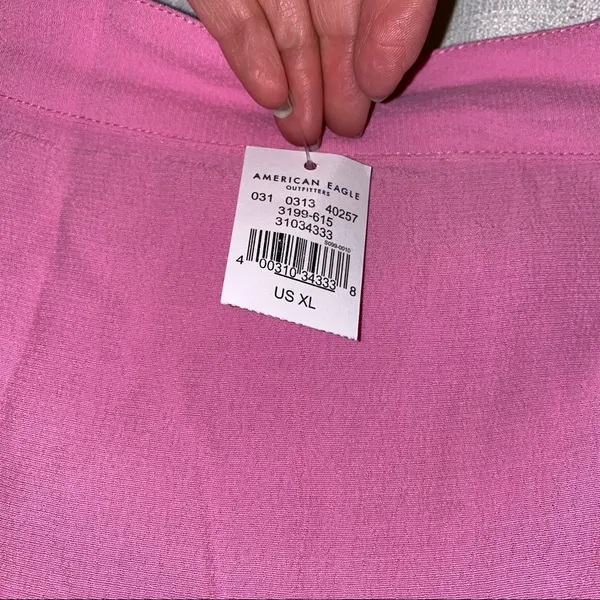 American Eagle Outfitters Midi Tie-Up Pink Wrap Skirt 🆕 XL - Image 11