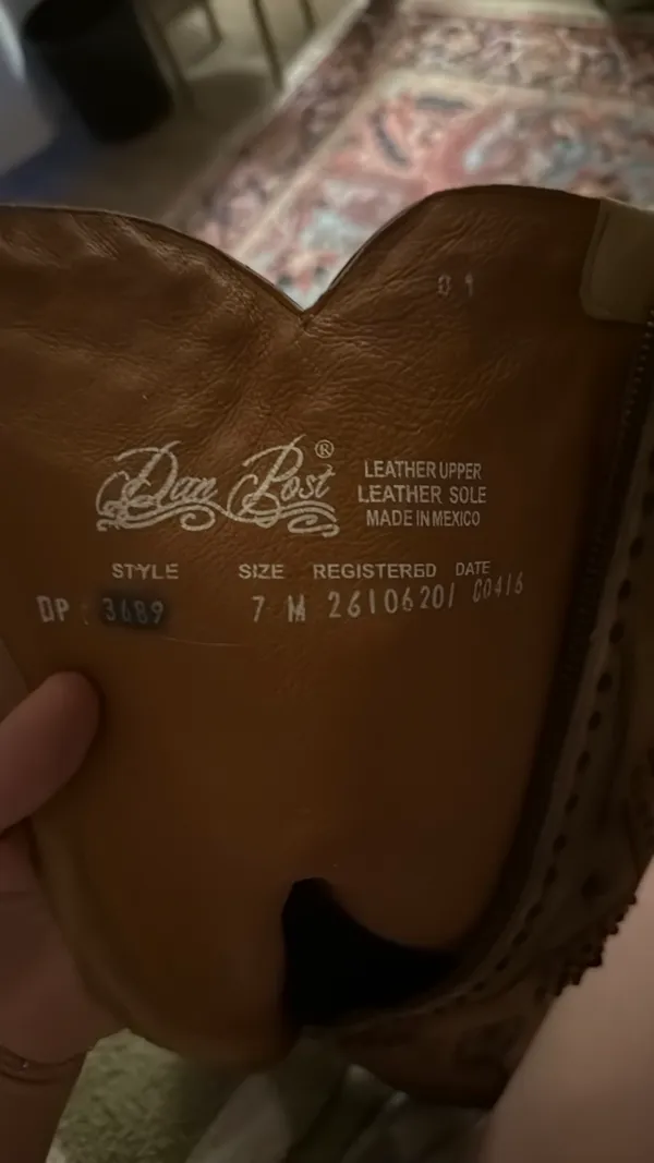 Dan Post Cowboy Boots Vintage - Image 6
