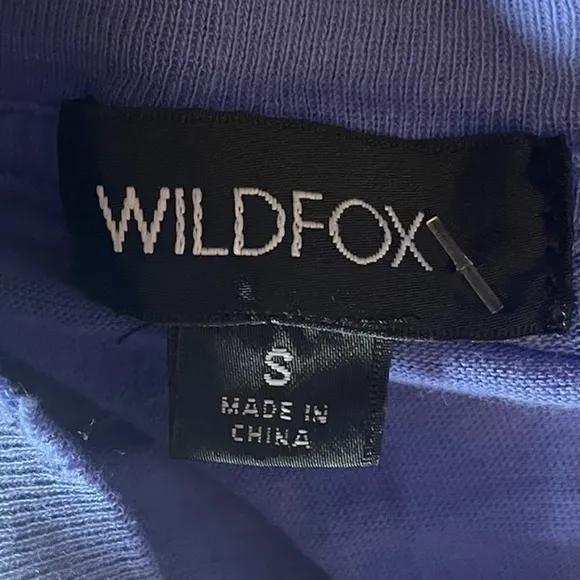 New With Tags Wildfox "Every Hour is‎ Happy Hour" Graphic Blue T-Shirt Sz S - Image 3
