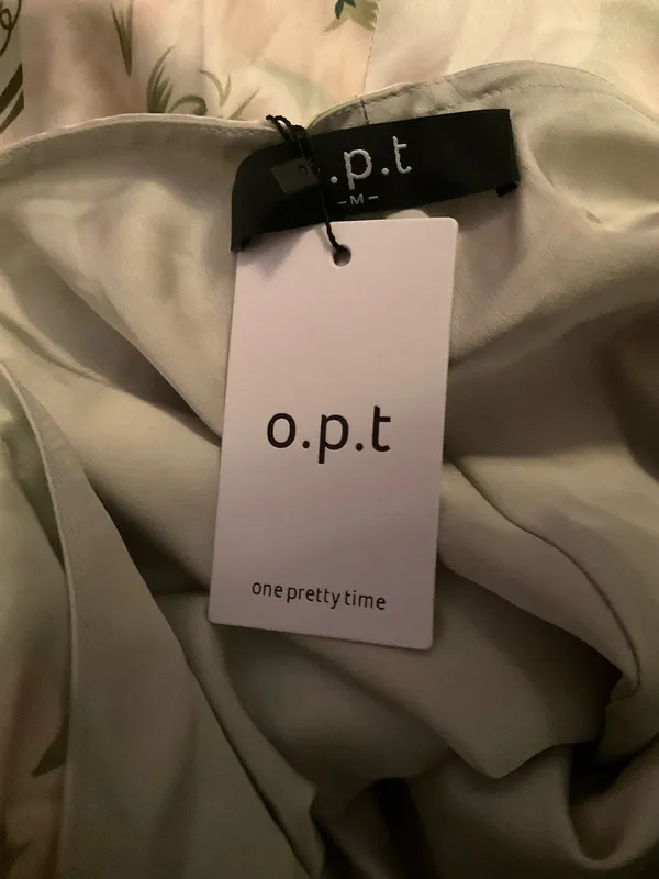 O.p.t. Few Moda Roslyn Size M Green Floral Silk Maxi Dress Few Moda - Image 13