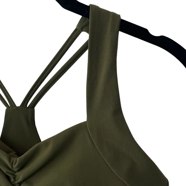 BuffBunny Rosa Sports Bra Deep Olive Green Athletic Outdoors Gym Workout XS‎ - Image 3