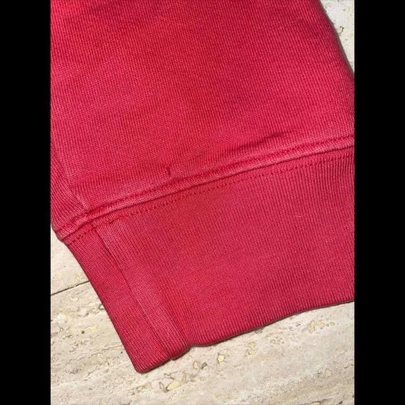ADAPTATION Hollywood Forever Hoodie Womens Medium Cropped Crew‎ Neck Red - Image 5