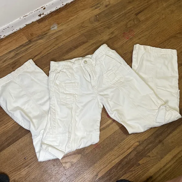 BDG Urban Outfitters White Y2K Cargo Pants Wide Leg Utility Trousers Size‎ 25 - Image 5