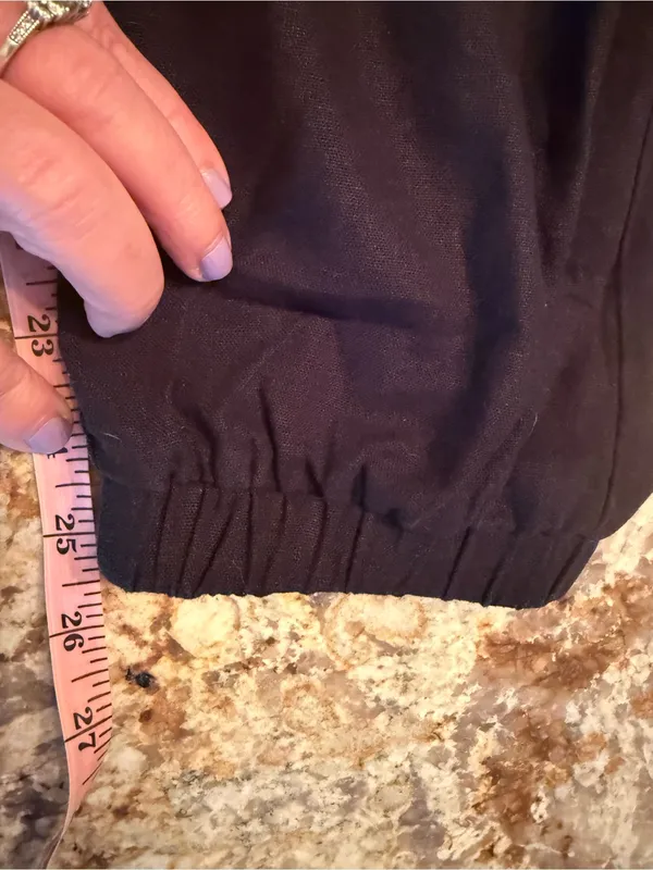 Love Tree Cargo Linen Pants Womens L Large Trousers High Rise Jogger Black - Image 7